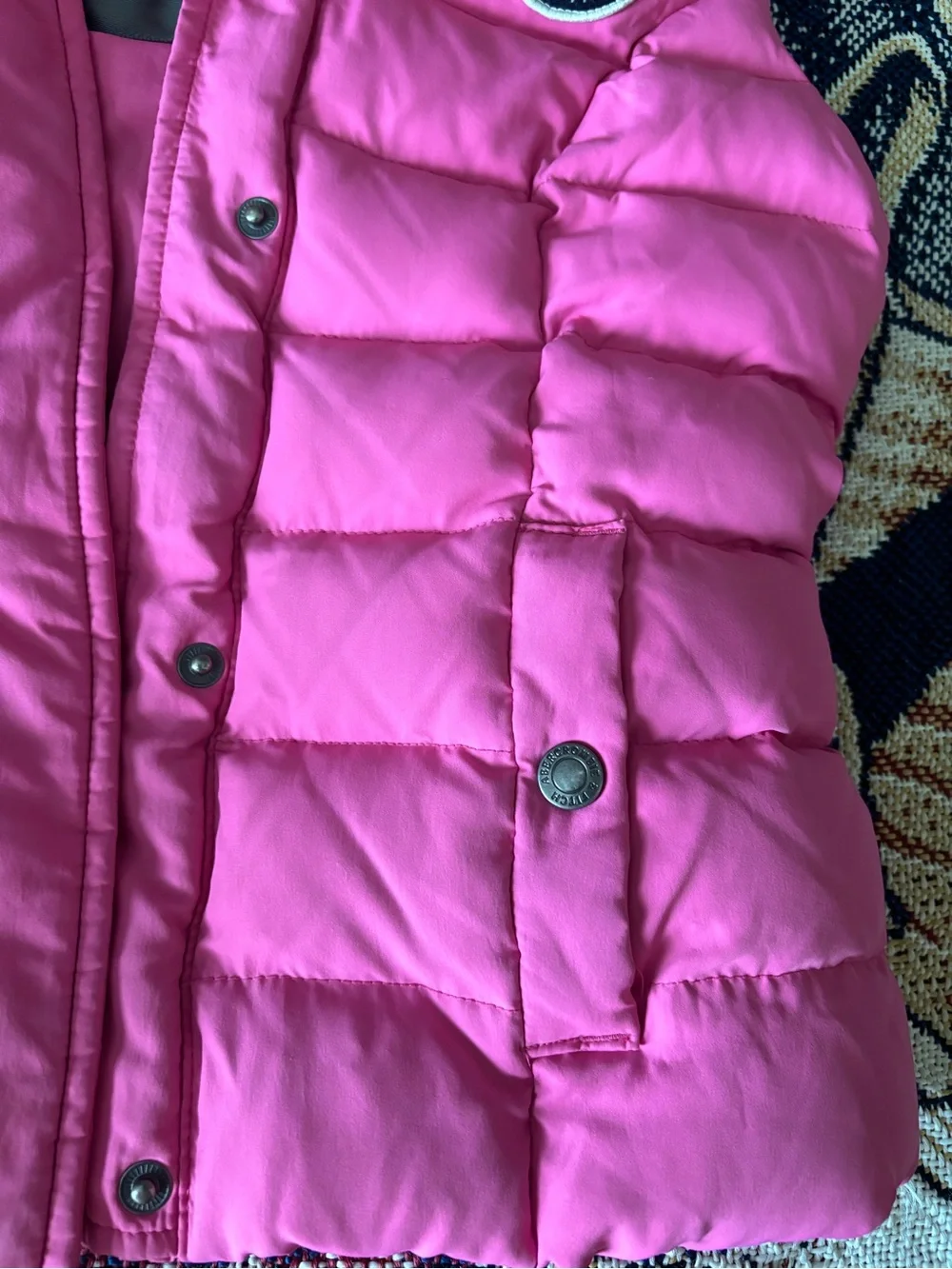 Abercrombie & Fitch Girl’s Pink Puffer Jacket with Hood